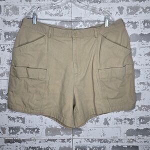 Sportif USA Shorts Mens 38 Tan 100% Cotton Canvas Double Cargo Boating 5" Inseam